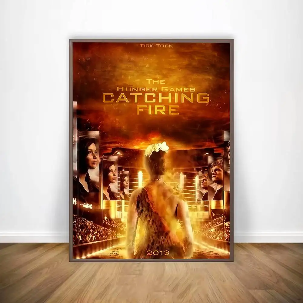 The H-Hunger G-Games Poster Gallery Prints Self Adhesive Home Decor Decoration Wall Decals Living Room Sticker