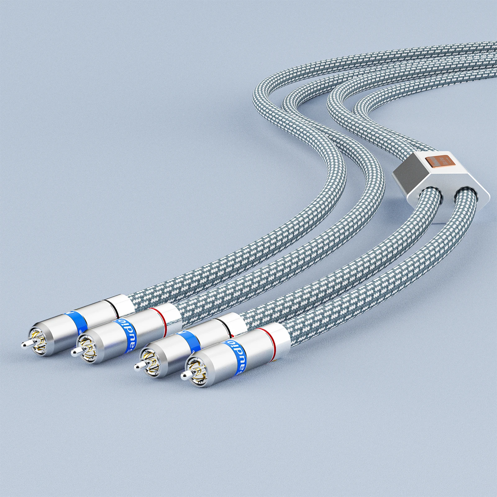 

Pair Monosaudio RCA Cable Silver Plated pure copper Rhodium Plated RCA Plug Cable A202R6R wire for Sound Bar CD DVD Digital