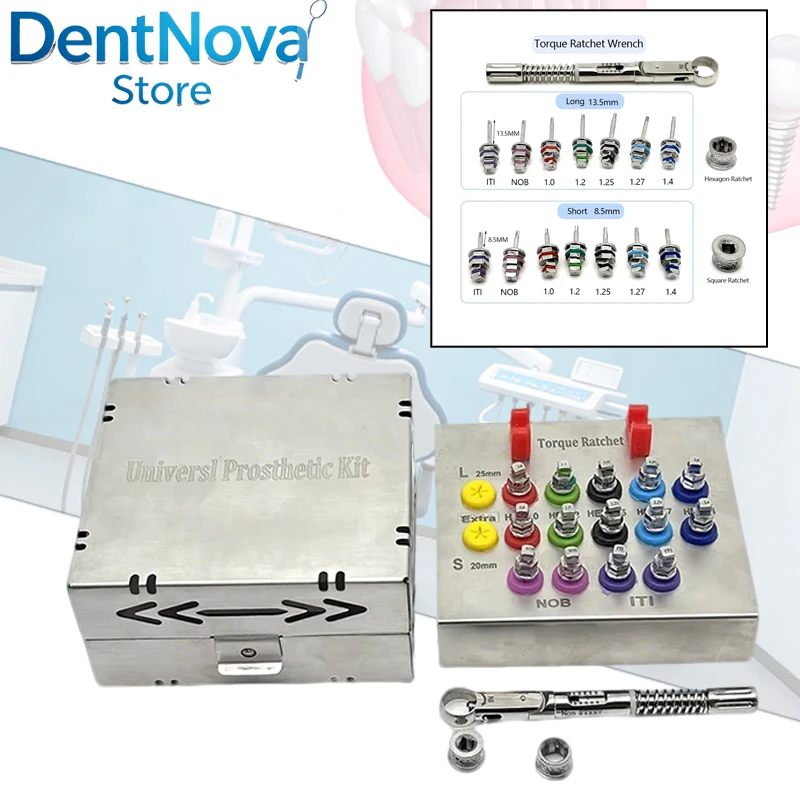 

Dental Implant Screwdriver Wrench Prosthetic Torque Ratchet Kit Dentistry Restoration Instrument Tool
