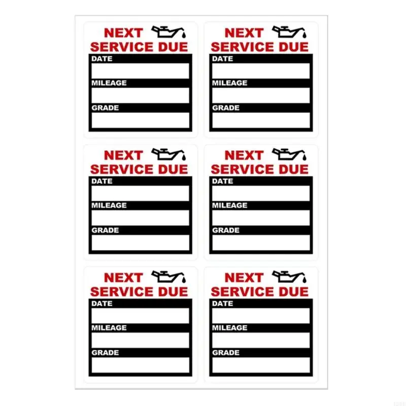 Bulk Set Of 120 Car Service Stickers For Windshield With Date And Mileage Static Cling Windshield Decal H9EE