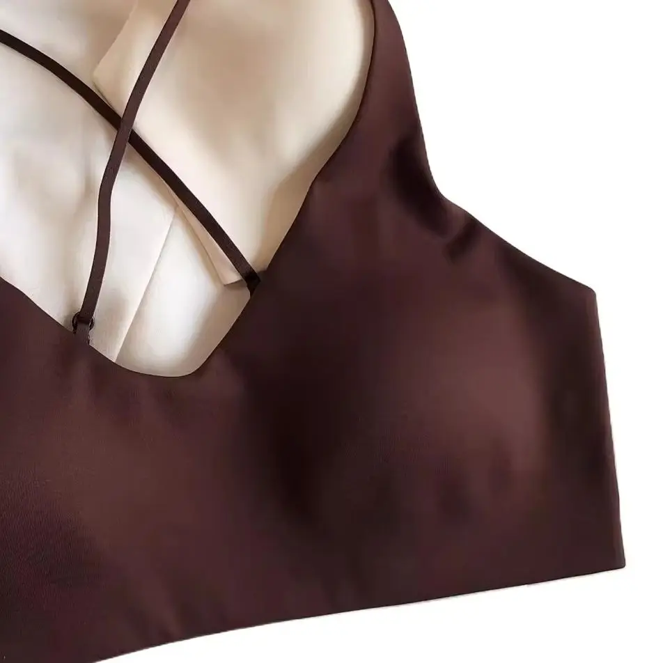 KUCLUT One-Piece Seamless Female Lingerie Push Up Women Sexy Brassiere Fashion Halter Underwear Ladies Beauty Back Pack