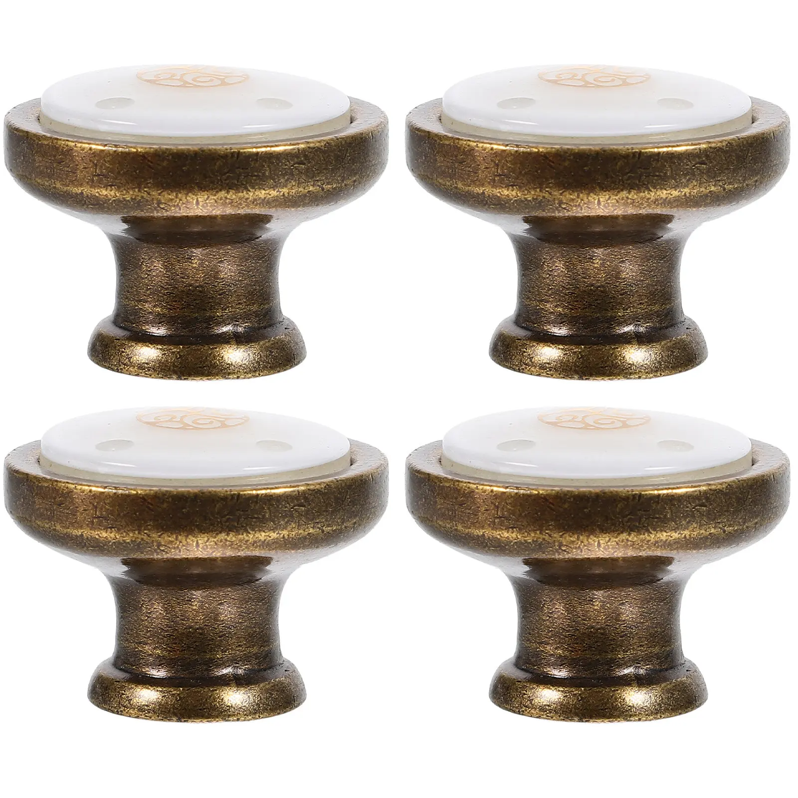 

4Pcs Round Single Hole Drawer Pulls Cabinet Handles Style for Kitchen Wardrobe Furniture Dresser Knobs Replacement