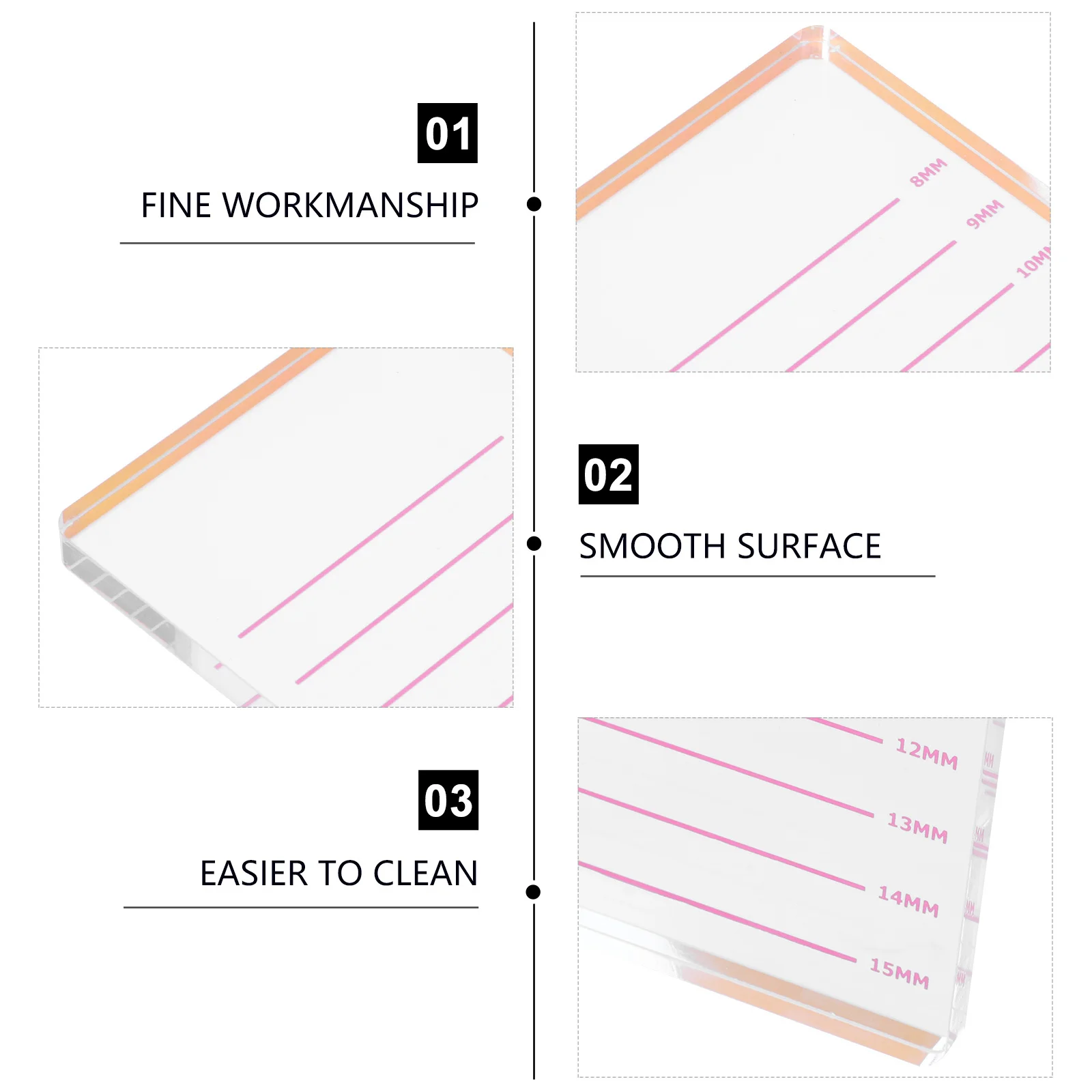 

1Pcs Eyelash Plate False Lash Grafting Tool Premium Material Compact Size Easy Clean Beauty Salon Lash Extension Holder Tray