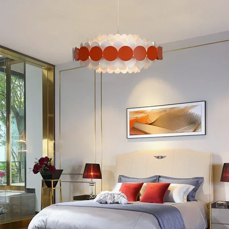 Nordic Modern Creative Bedroom Petal Chandelier Fashionable and Minimalist Hanging Light Designer