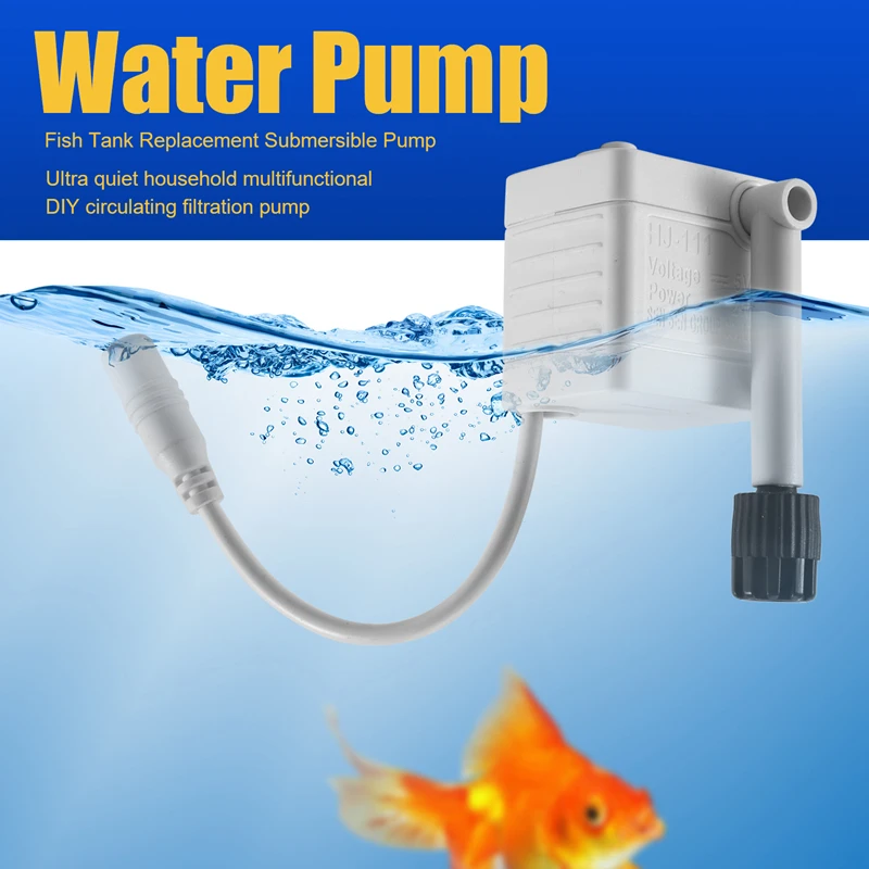 

5 В HJ-111 водяной насос погружной насос для аквариума ультра-тихий бытовой многофункциональный циркуляционный фильтрующий насос «сделай сам» DY