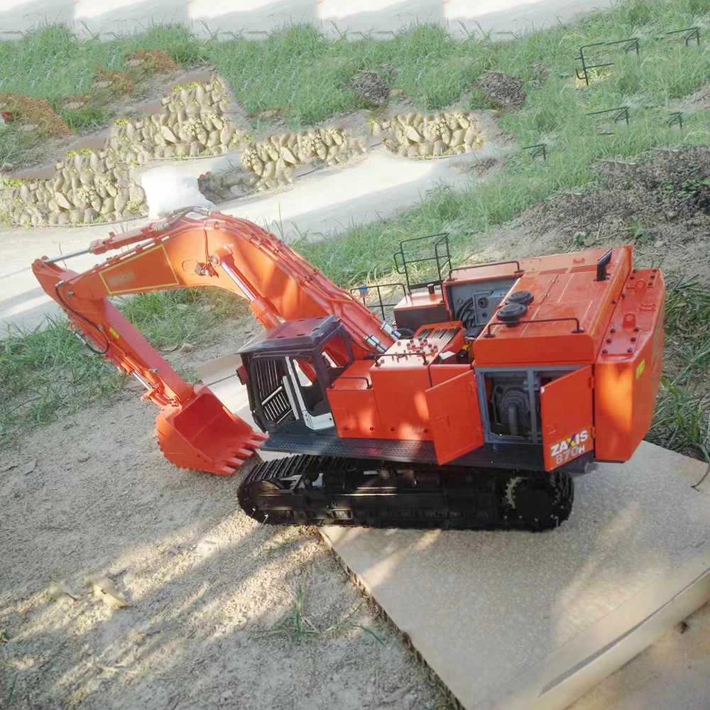 RC 1:14 koparka Hitachi 870 Model hydrauliczny zabawki zdalnie sterowane dla chłopców i dorosłych