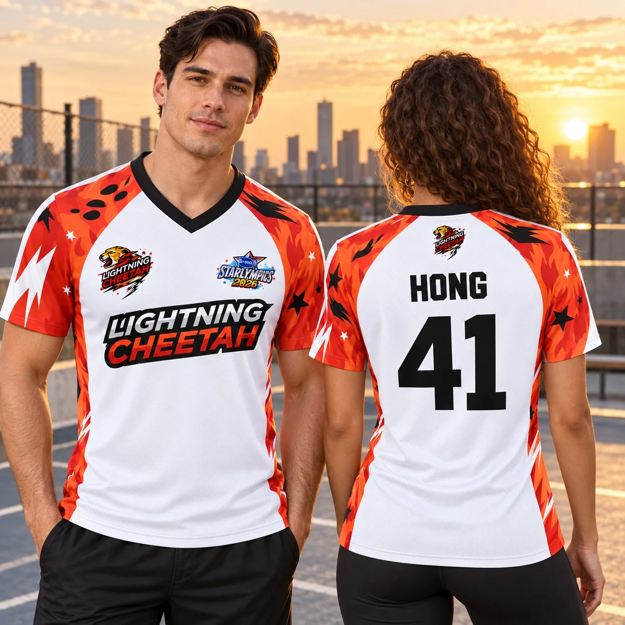 New Custom GMMTV Starlympics 2026 Lightning Cheetah FUTSAL Jersey SATANG OHM THITIWAT FRANC WILLIAM NUT HONG TUI TYTAN Tshirt