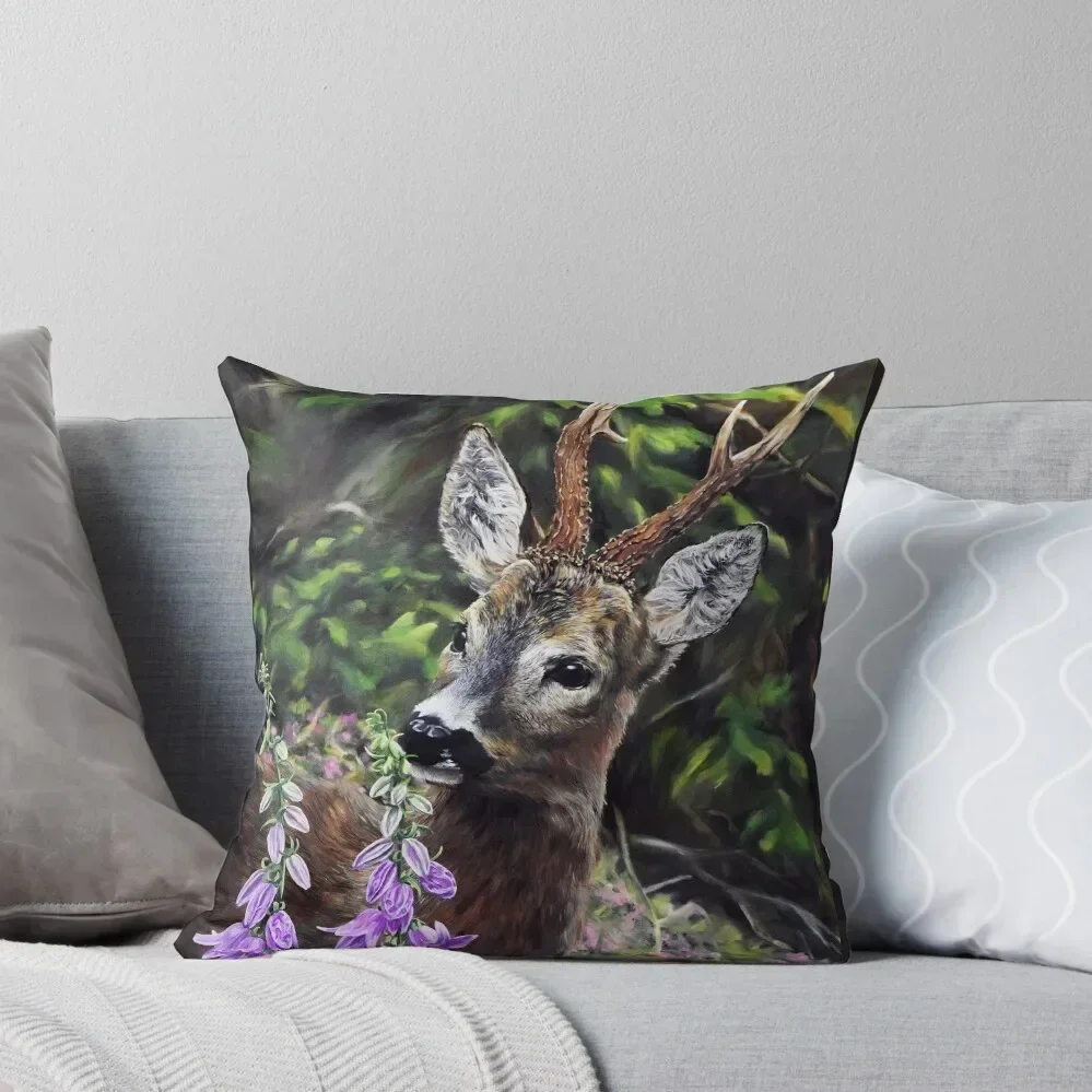 

Roe Deer and Flowers Throw Pillow Pillow Cases luxury home accessories Sitting Cushion pillowcases for sofa cushions pillow