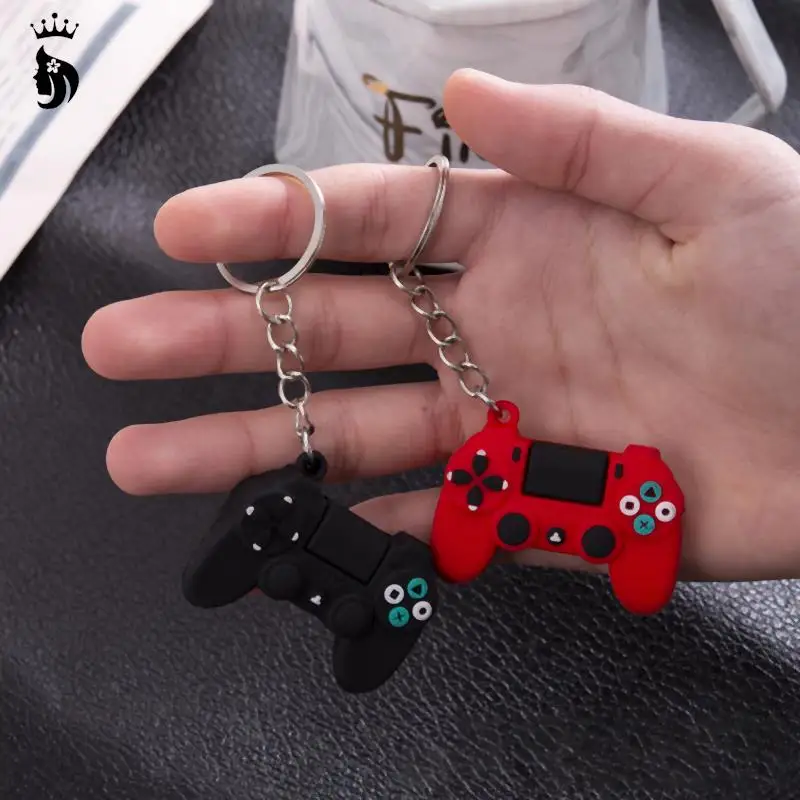 Classic Game Controller Keychain Rubber Video Gaming Keyring Gamer Gift Accessories