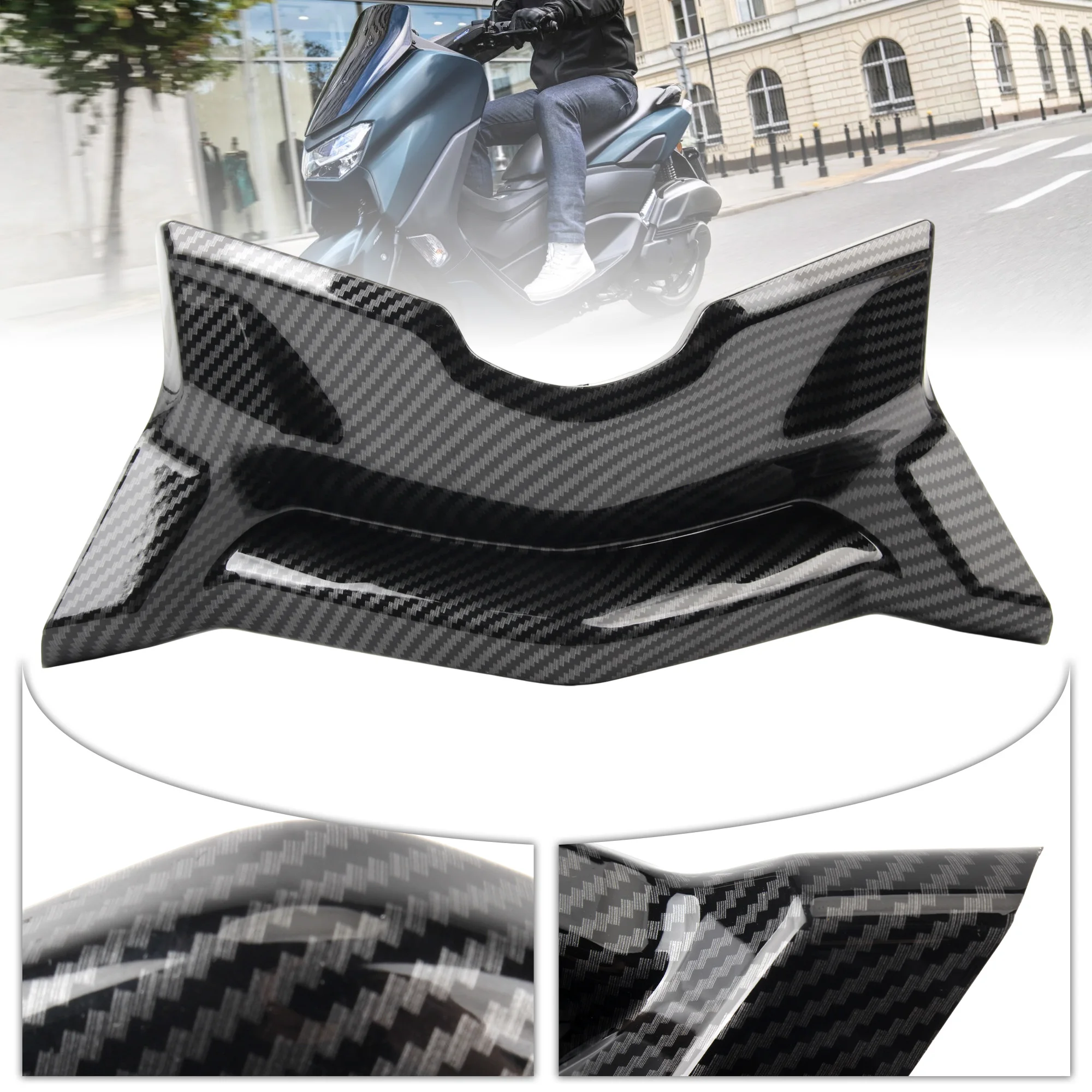 Motorcycle Winglets Aerodynamic Wing Middle Cover Front Fairing Spoiler Protector For Yamaha NMAX 155 V3 2025 Modified Parts - view 2