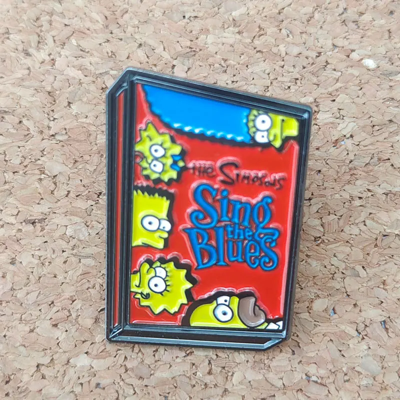 The Simpsons Cartoon Anime The Simpsons Vintage Video Brooches Enamel Pins for Fans Backpack Bag Hat Accessories Gift Collection