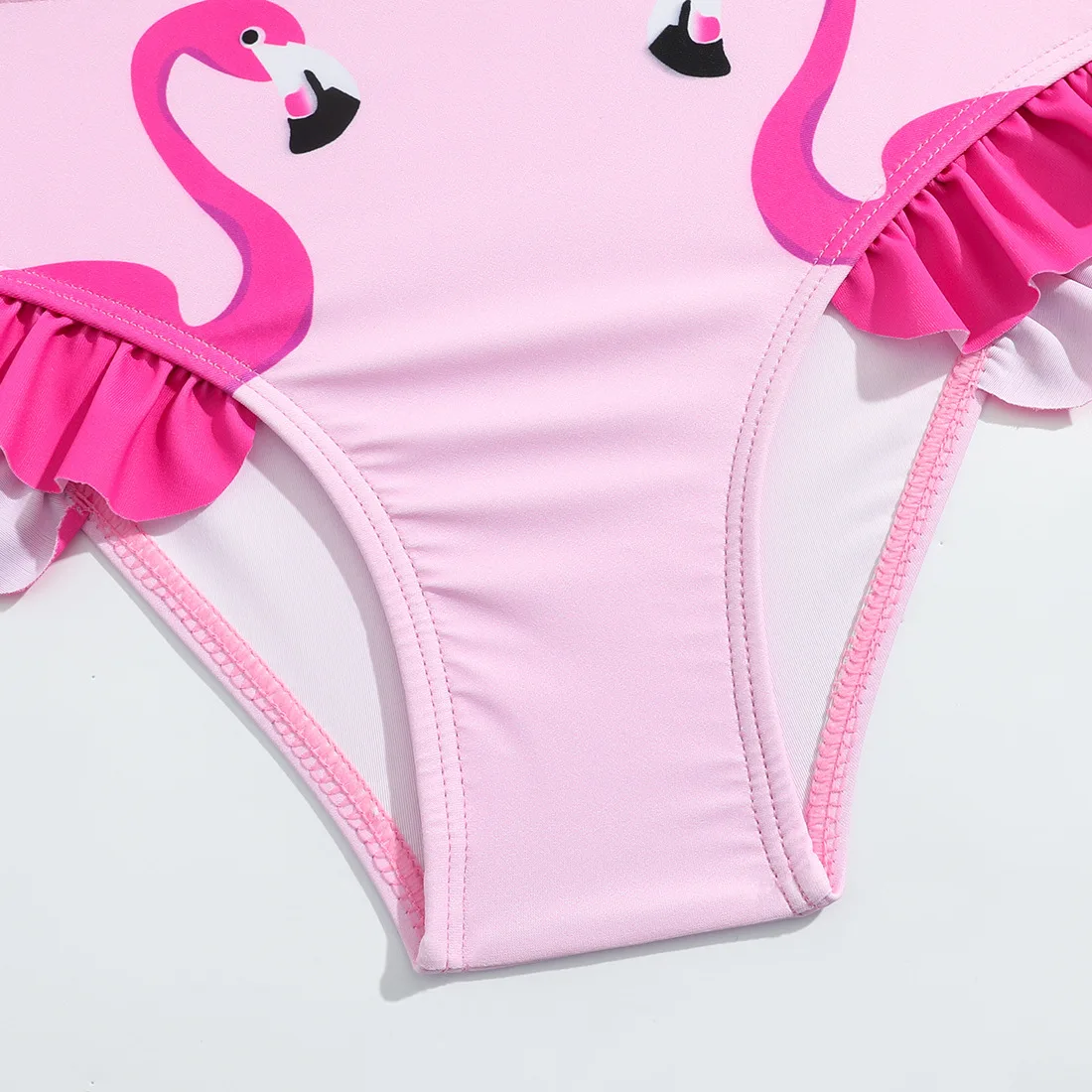 Costumi da bagno per bambini per ragazze Flamingo costume da bagno Bikini per bambini arruffato costume da bagno da spiaggia per piscina ad