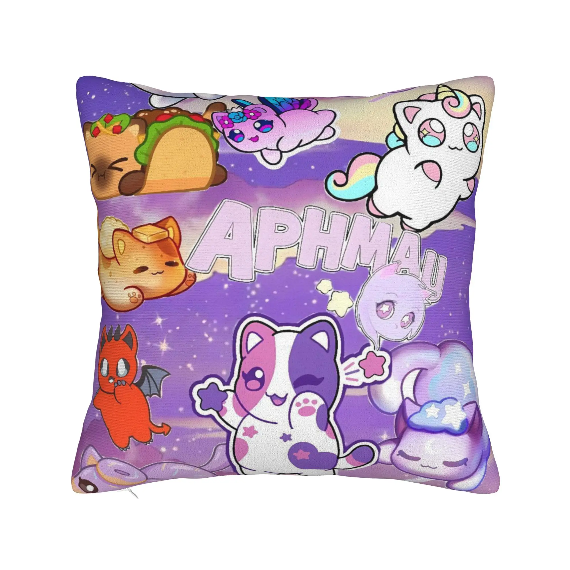 Quirky Aphmau Character Emote Art Pillow Cover  Comfy Cushion Cover Novelty Pillow Case For Sofa Car Home Decor