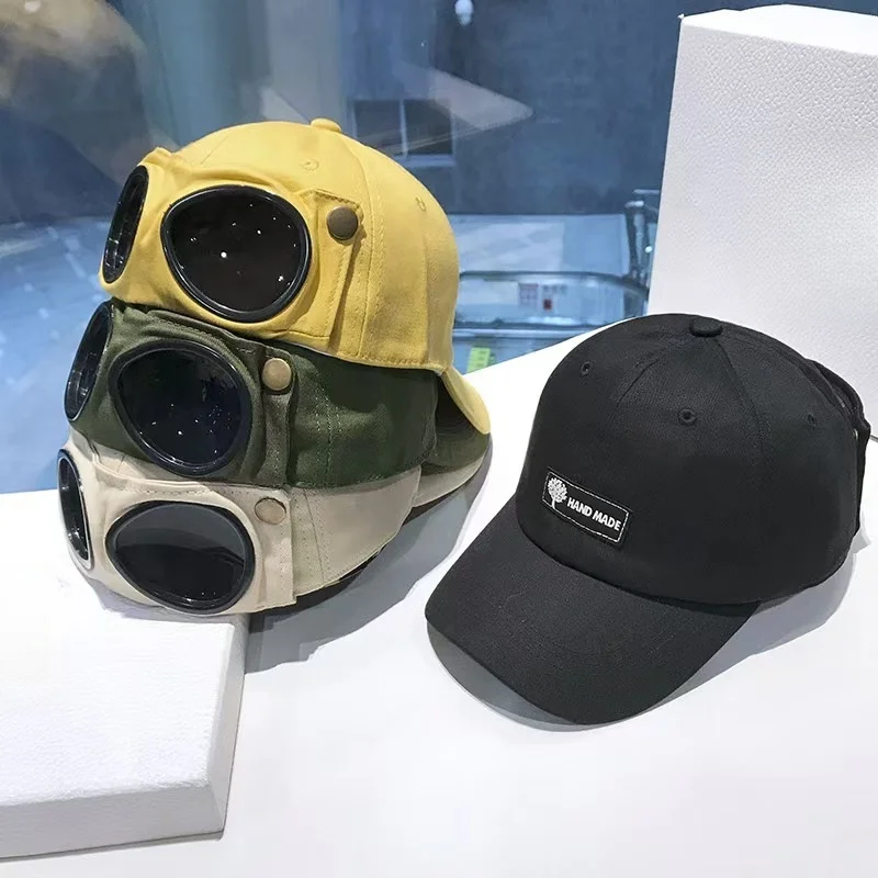 2025 Neue Mode Pilotenmütze Sommer Persönlichkeits-Brillen-Baseballkappe Damen Unisex Sonnenbrille Herren Kappe Baseballcap Jungen Kappe – Detail 2