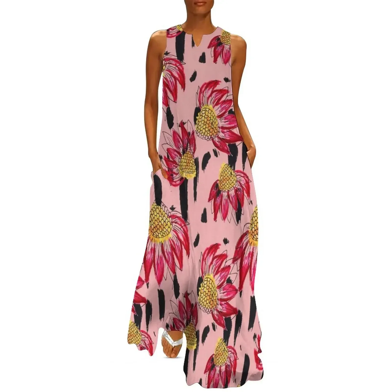 

Painterly Florals Long Dress Elegant gown wedding guest dress 2025 ladies dresses for women 2025 prom clothes Dress