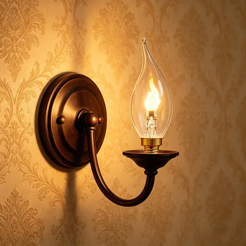 Realistic Glass LED Flame Light Bulb E12/E14/E27 PVC Simulated Fire Lamp 110V 220V Candle Flame LED Bulb Home