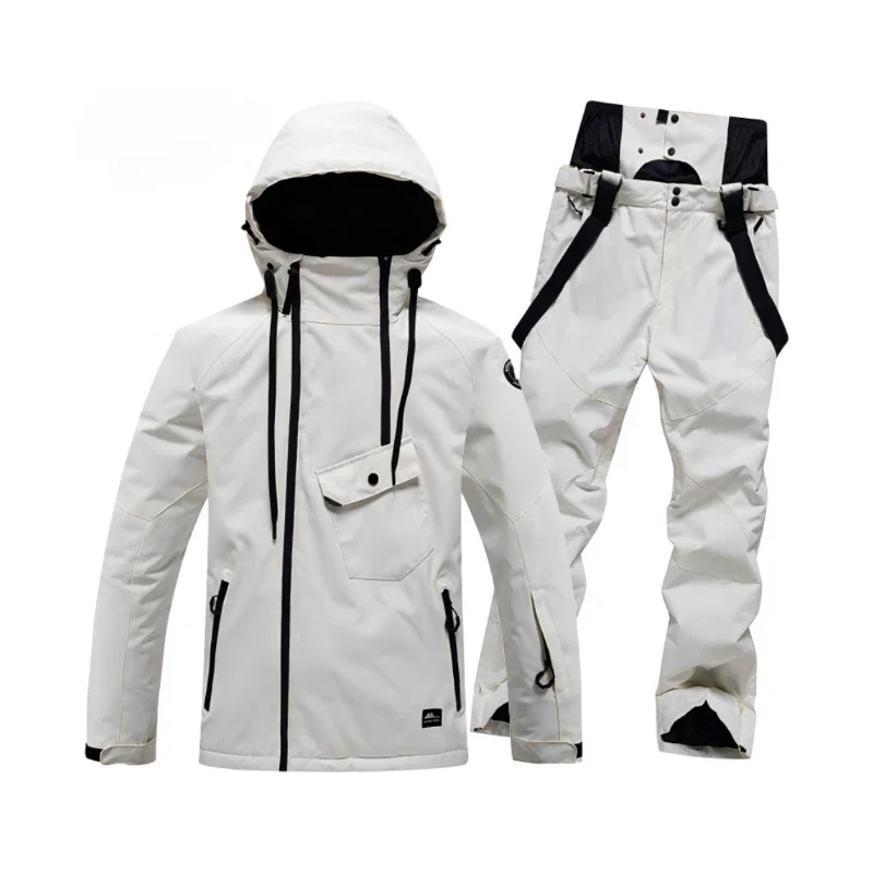 Ski suit waterproof thickened warm men's and women's snowboard and snowboard SKl suit outdoor SKl pants ski suit