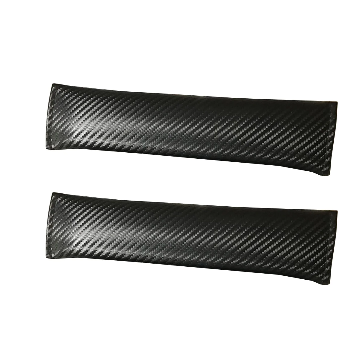 2 PCS Auto Car Cover Carbon Fiber Seat Shoulder Pad Strap Cover (Black) cover safety belt cover