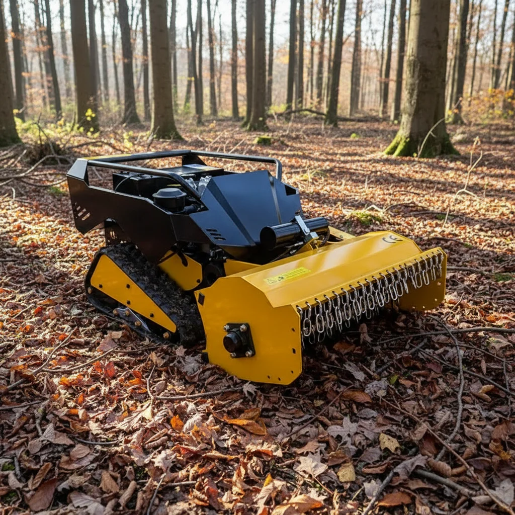 For~Remote Control 800mm 1000mm Robot Grass Cutter Flail Mower Crawler Mowers Diesel Lawn Mower