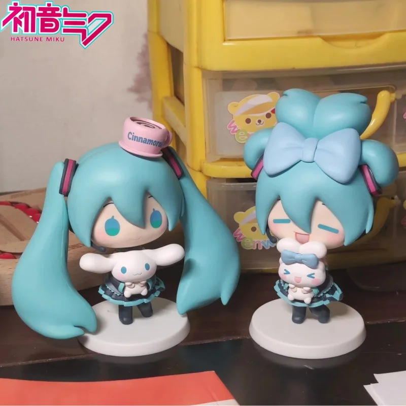 14Cm Furyu Hatsune Miku Beeldje Schattige Anime Q Versie Kawayii Anime Figuur Pvc Standbeeld Collectie Model Ornament Verjaardagscadeau