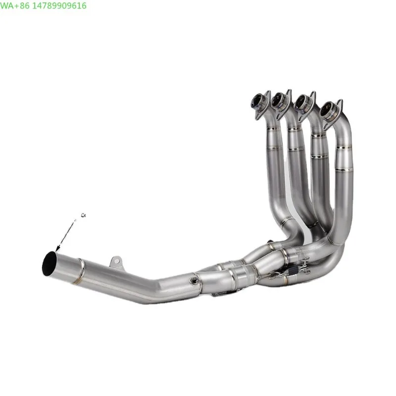Forged Exhaust System For Motorcycle2020-2023 Titanium Alloy Carbon Motorcycle Exhaust System Header Collector Front Pipe Muffle