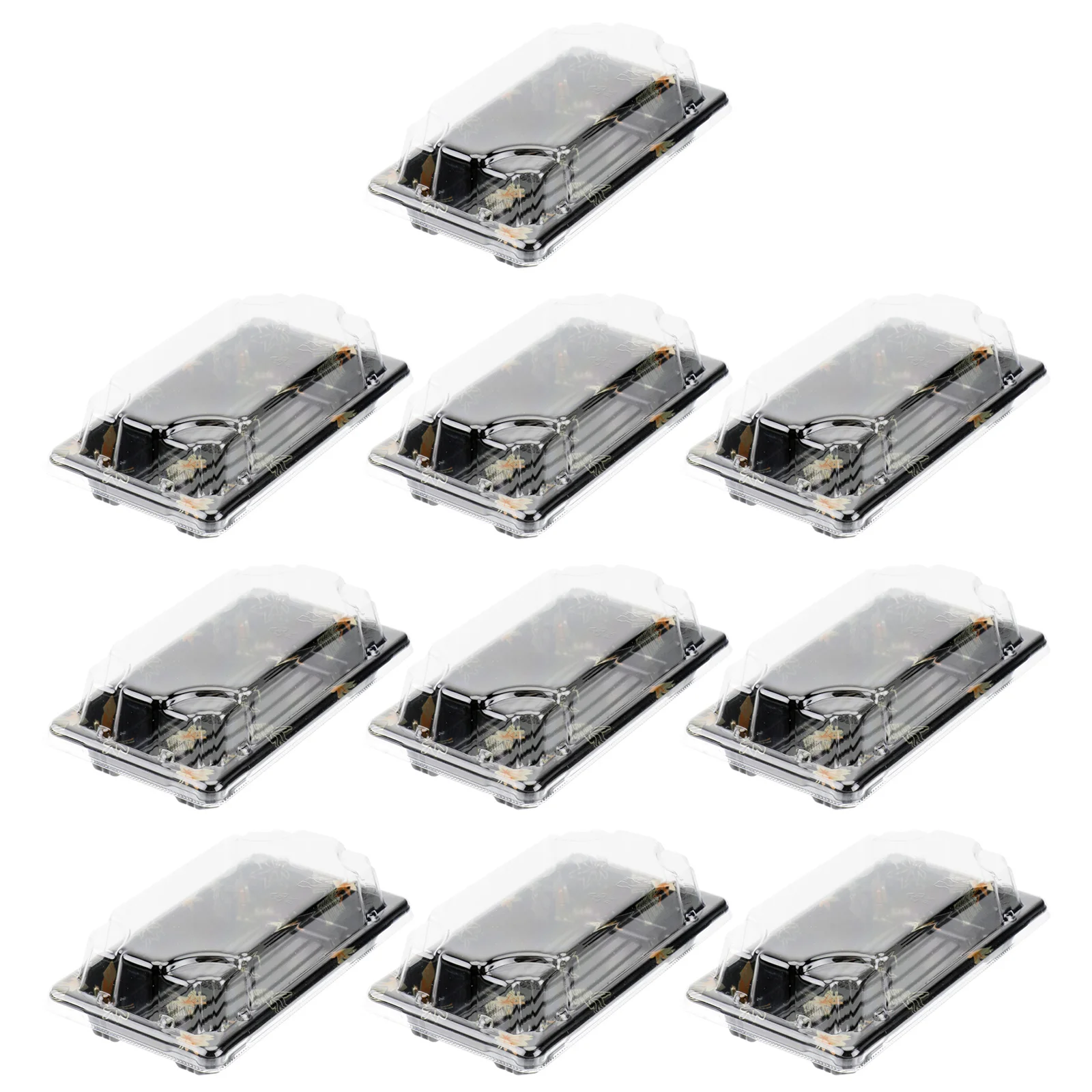 

100Pcs Disposable Sushi Boxes Thickened No Smell Carry Out Containers for Food Trucks Parties Leftovers Packing Boxes