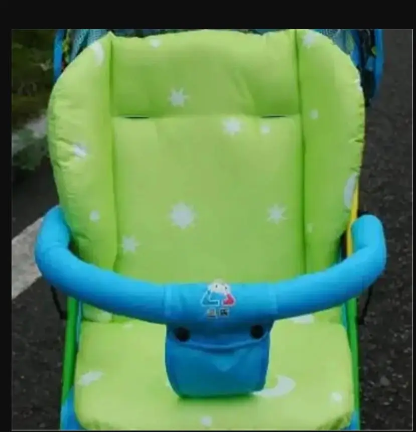 Simple Solid Color Star Print Pattern Seat Cushion Home Children's Dining Chair Pad Four Seasons Universal Soft Stroller Sit Mat
