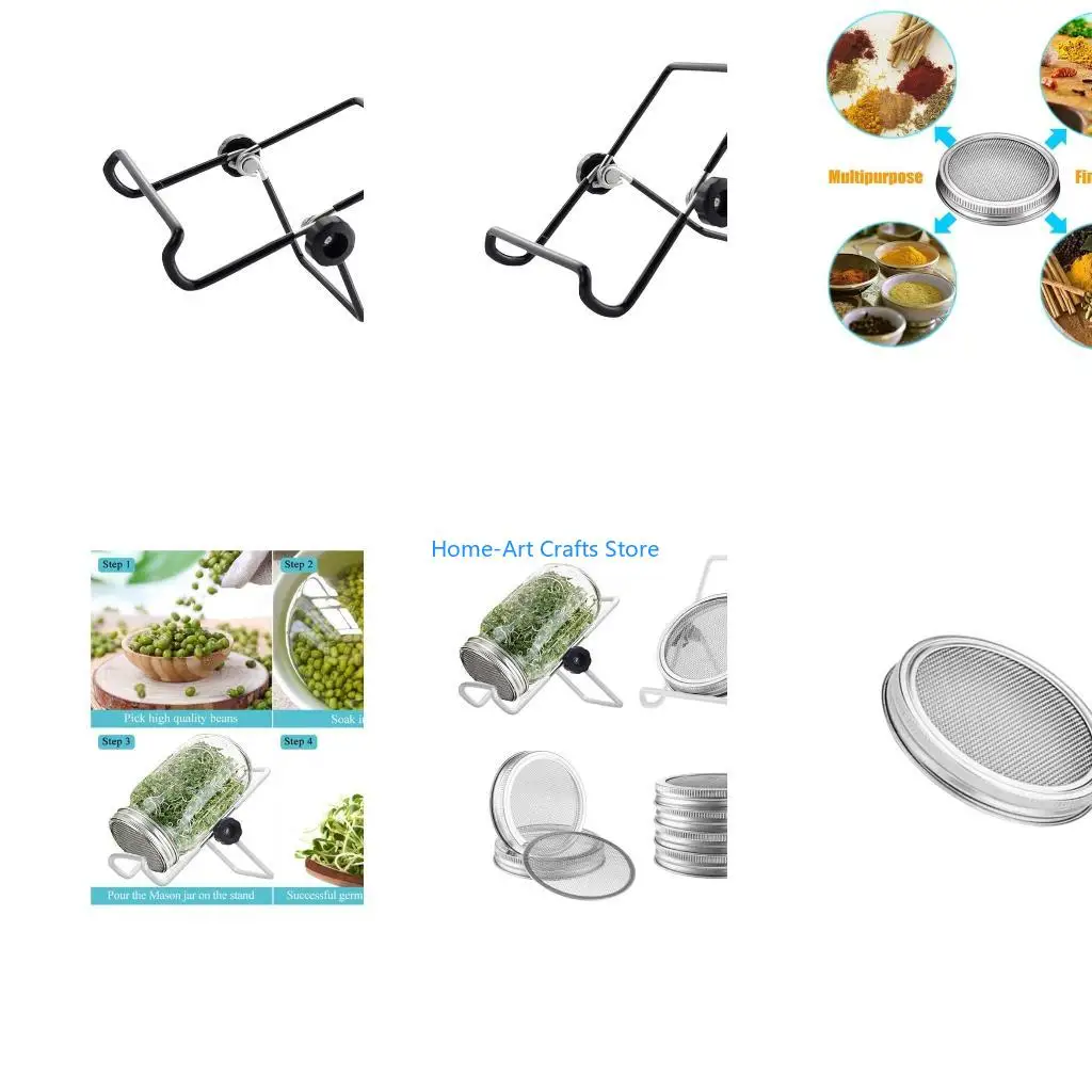 Y3NA Stainless Steels Sprouting Lid for Mason Jar Wide Mouth Germination Ventilation