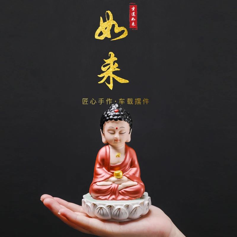 

ASIA HOME CAR efficacious Talisman Family Protection Bless safety handmade Chinaware Decorative RU LAI Amitabha Buddha statue