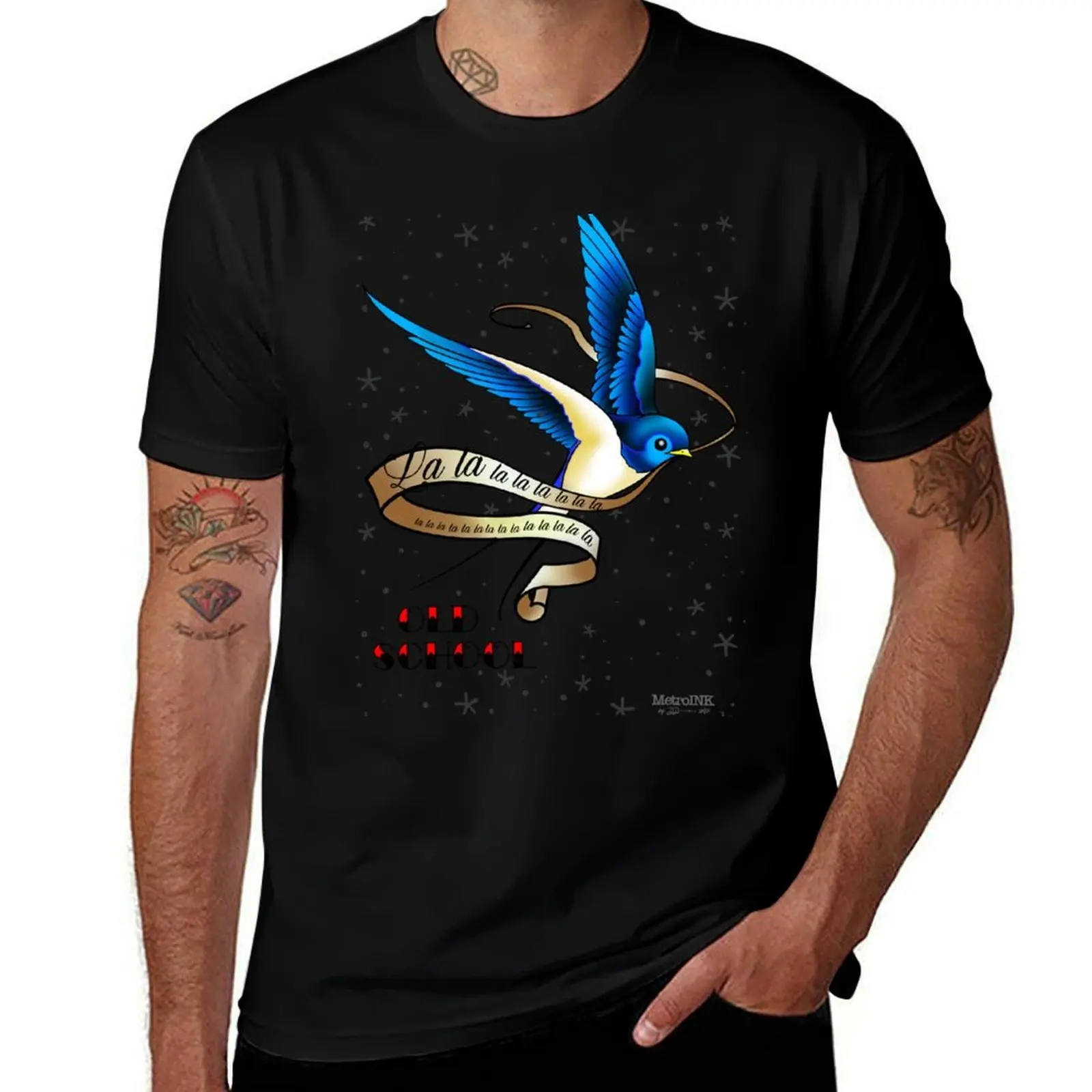 Traditional Barn Swallow Bird Tattoo T-Shirt Trend Art Print T-Shirt