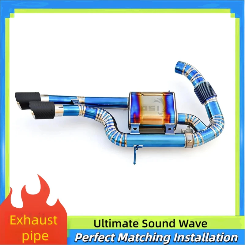 

Выхлопная система Catback из титанового сплава толщиной 1,2 мм с гладкой отделкой для BMW I8 1.5T 2014-2018, автозапчасти, изолированные выхлопные трубы