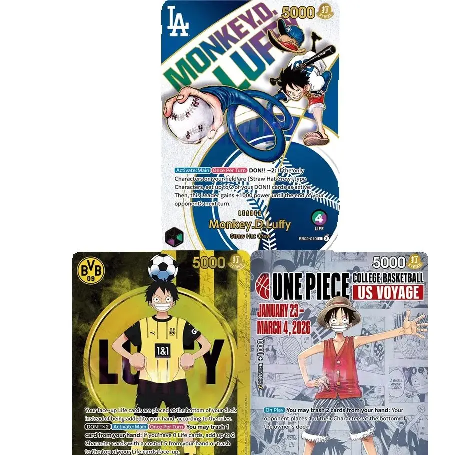 

Коллекционные карточки ONE PIECE GAME Monkey.D.Luffy EB02-010 P-055 EN DIY, сделанные своими руками, аниме-карточки, подарок, игрушка