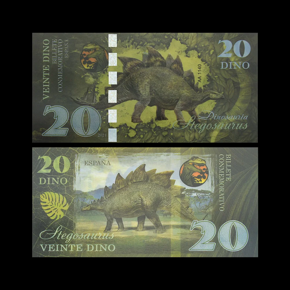 أوراق نقدية ملونة لأموال الديناصورات الإسبانية ، تذكرة نقود ، 1 ، 10 ، 20 ، 50 ، 7.5 ، دينو إسبانا ، أوراق نقدية ورقية ، 5 * لكل مجموعة