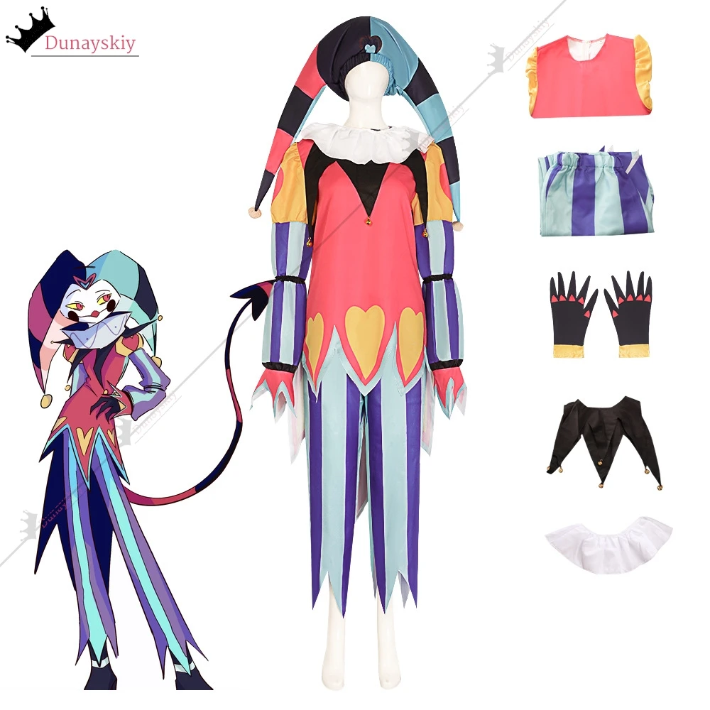 Disfraz de Fizzarolli, sombrero, jefe, traje elegante de Halloween, XS-3XL, muñeca Helluva, traje de fiesta de Carnaval, conjunto completo de Fizzarolli, traje Unisex