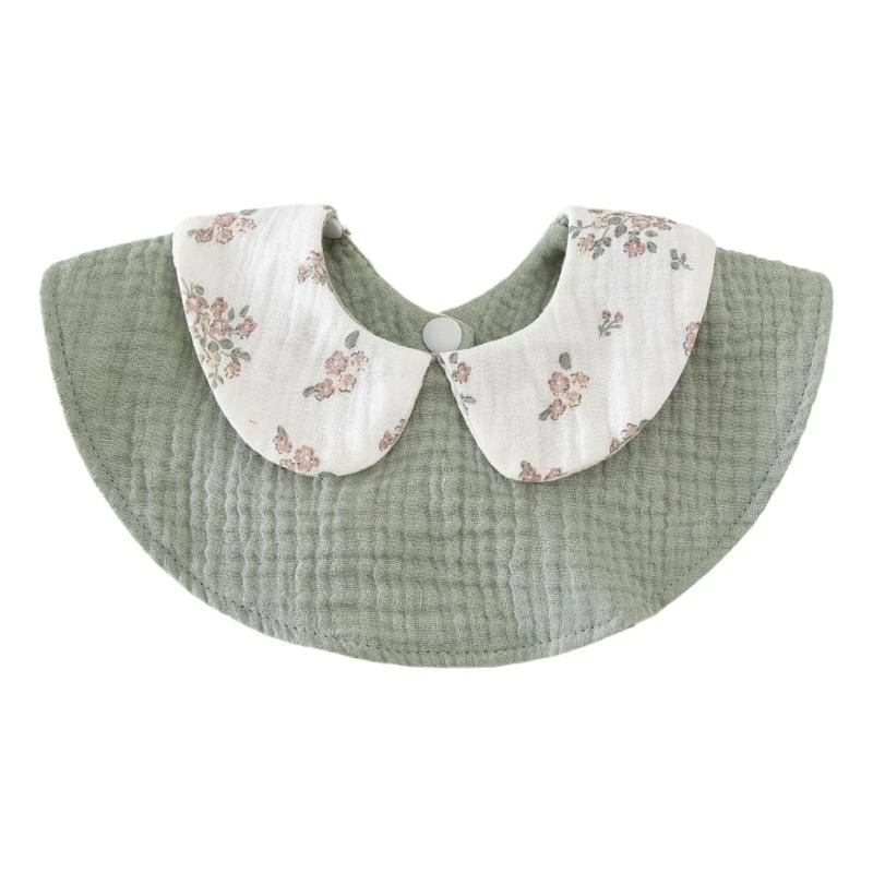 E7CE Multifunction Feeding Bib for Baby Cotton Absorbent Drooling Towel Breathable