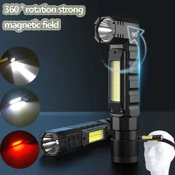 Multifunctional Portable LED work lights COB strong magnetic car repair headlights USB rechargeable fishing camping light