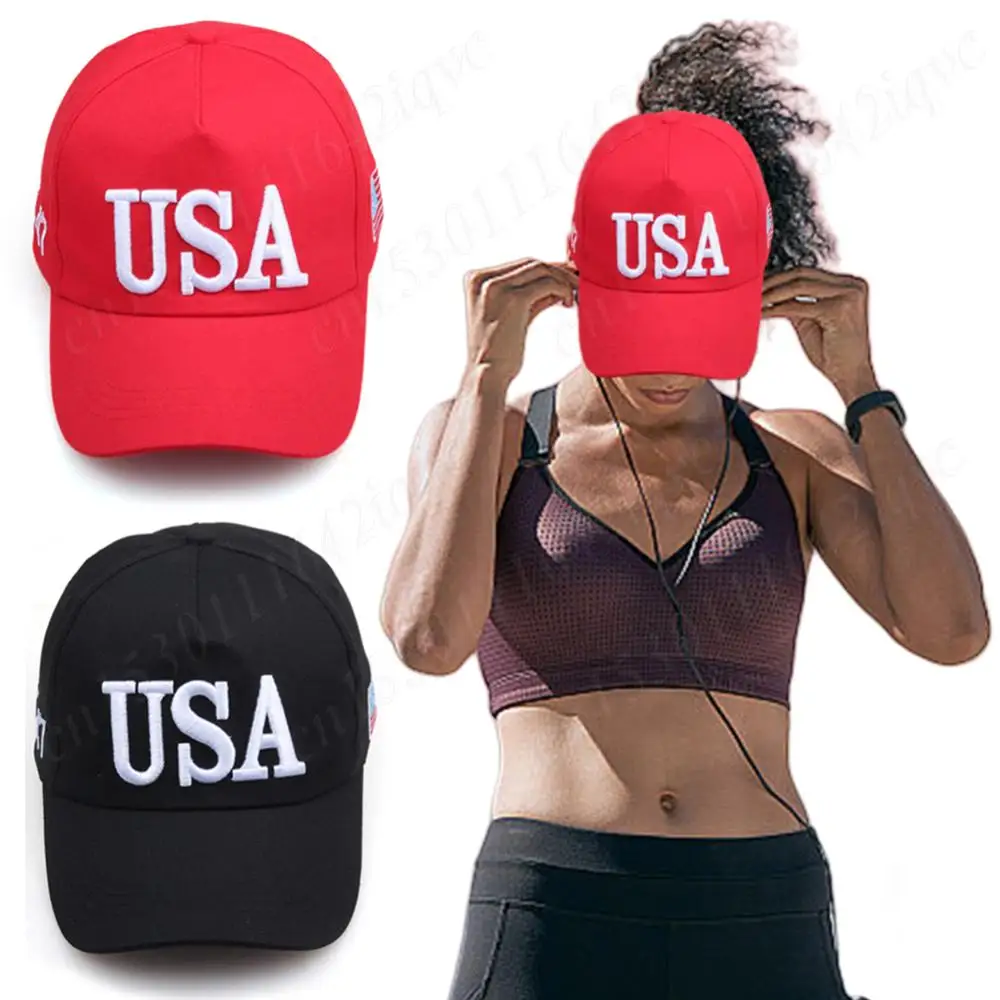 Trump 2024 USA Hat Fashion Baseball Cap Adjustable President Election Cap Breathable Trump Hat for Outdoor Sports