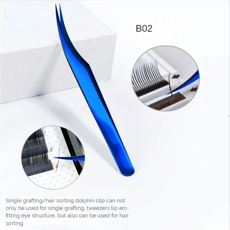 Volume Eyelashes Tweezers Stainless Steel superhard Tweezers High Precision Anti-static tweezers Eyelash Extensions custom logo