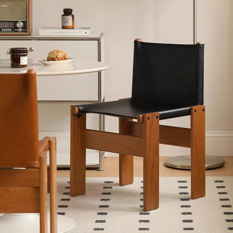 

solid wood leather dining wabi retro book desk chair medieval home dining table
