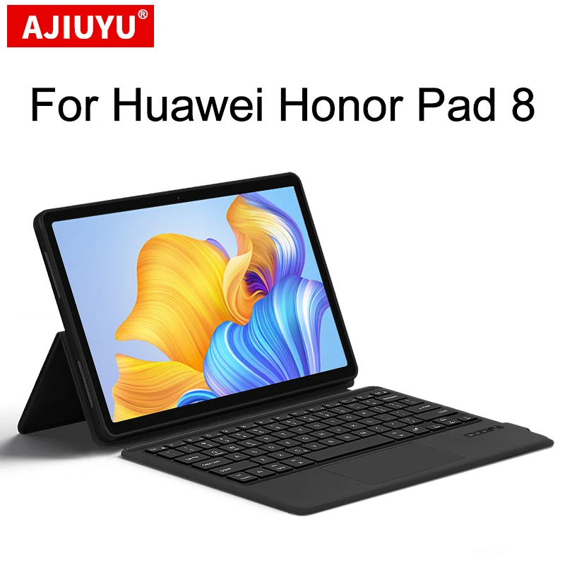 

AJIUYU Keyboard Case For Huawei honor Pad 8 HEY-W09 12 Inch Tablet Bluetooth keyboard touch pad protective cover cases TPU