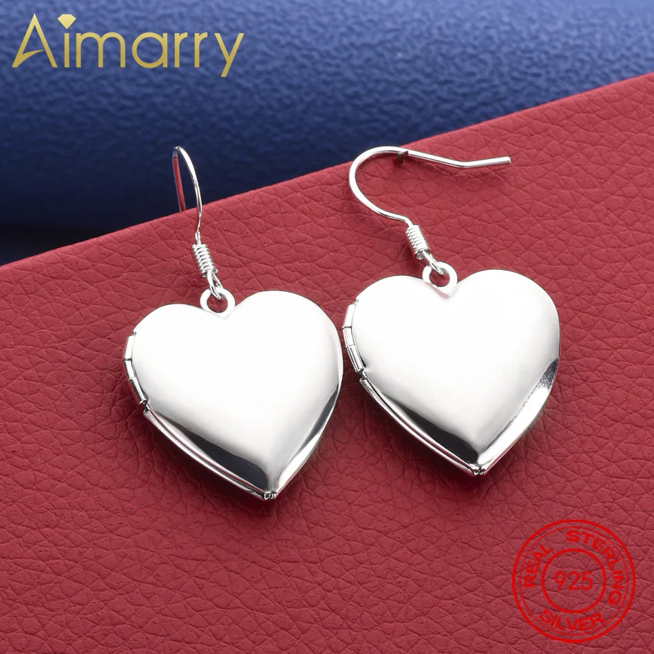 

Hot 925 Sterling Silver Hearts Earrings Drop Earrings For Women Anniversary Gift Popular Wild Fashion Romantic Jewelry
