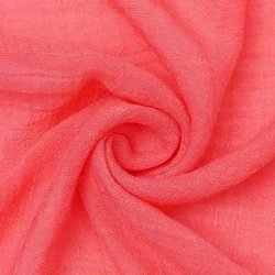 5M/2M/1M/0.5M Vibrant Colors Imitation Hemp Bamboo Crepe Fabric Solid Color Soft Breathable DIY Dress,Gauze Curtain, Bedding