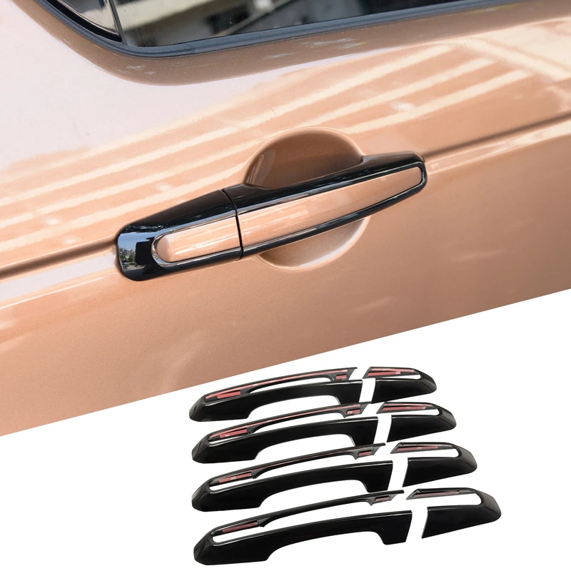 ABS Black Car Door Handle Cover Trim Accessories For Land Rover Discovery Sport Discovery 5 L462 Range Rove Sport/ L405/Evoque