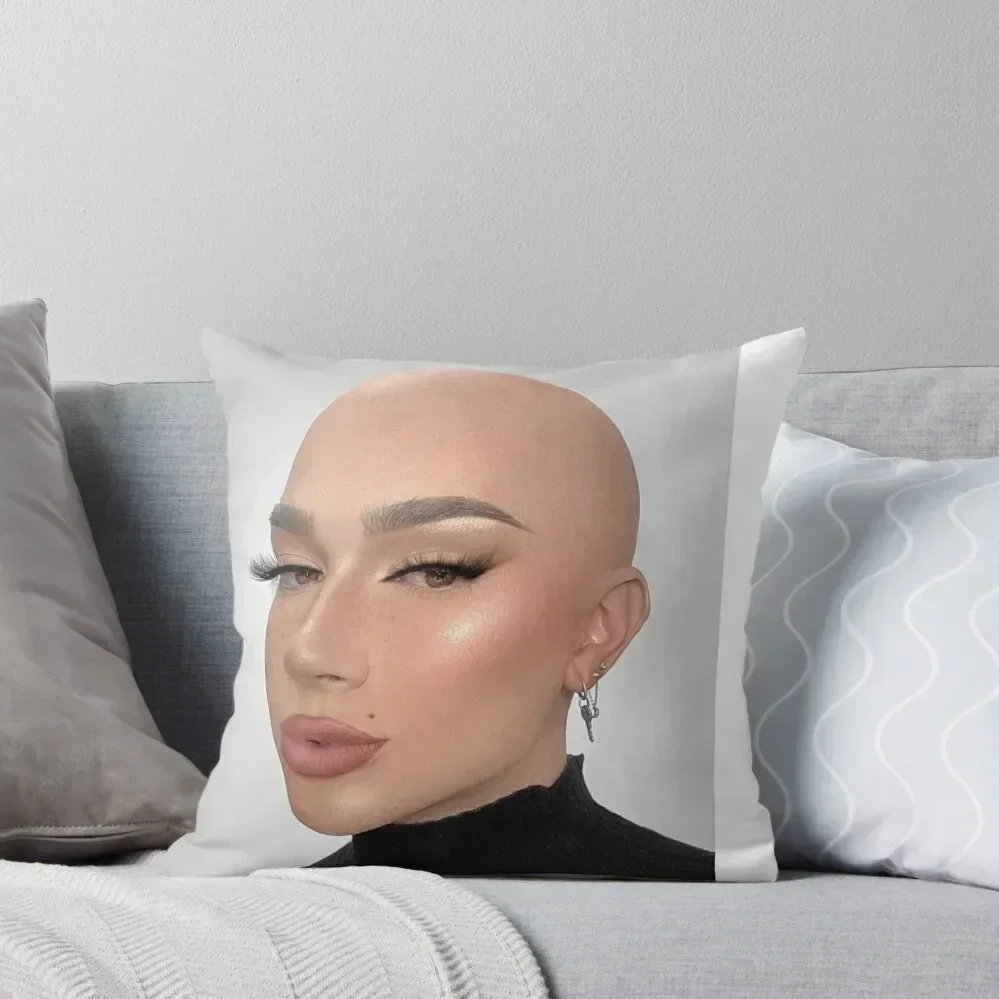 

James Charles Bald Throw Pillow Decorative Cushions Christmas Covers For Cushions luxury sofa pillows pillow