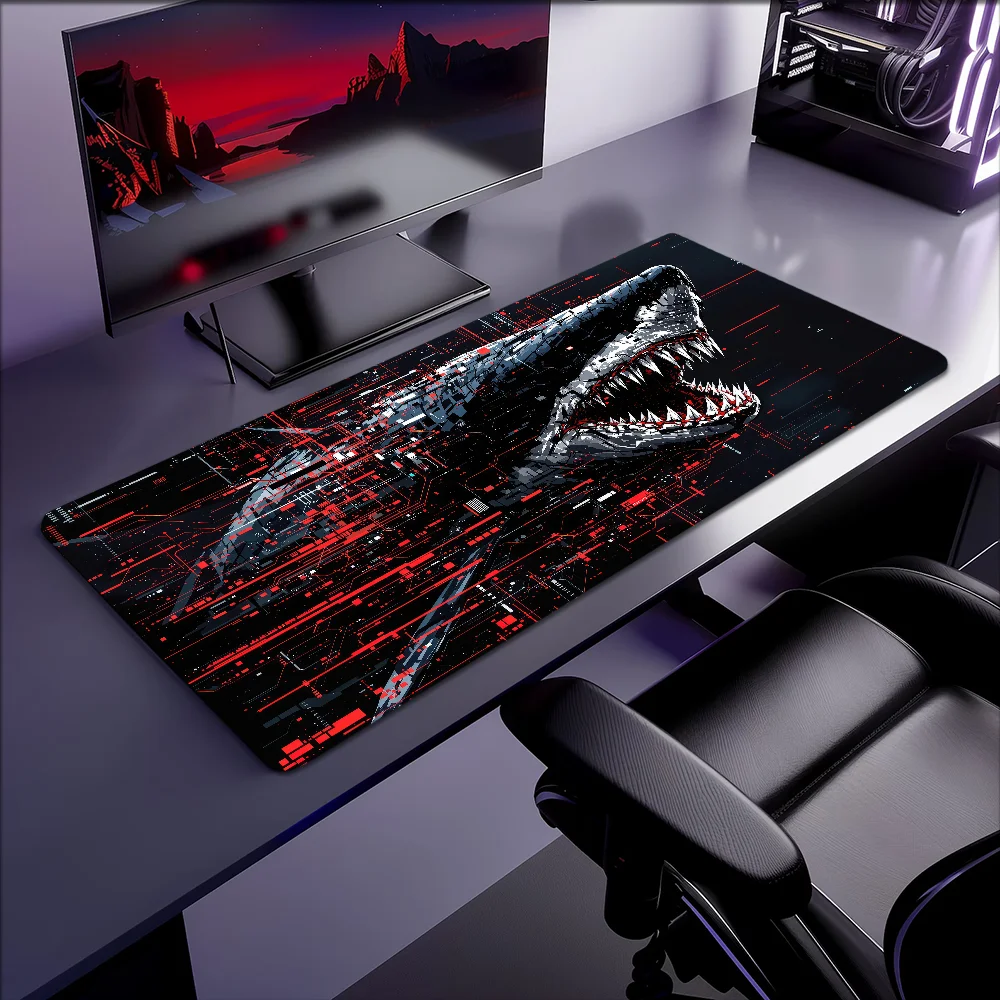 Cool Shark Digital Art Mouse Pad Non-slip Thickened Large Writing Lockedge Office Student Gaming Cushion MousePad
