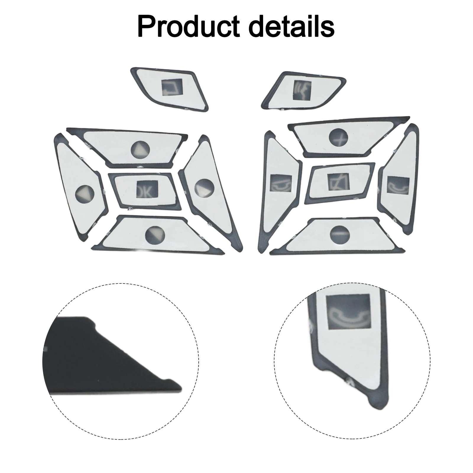 Amazing Value Pack of 12 Black Steering Wheel Buttons Cover Designed for Multiple Models Including For Mercede A B C E
