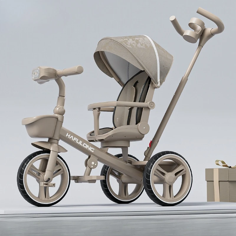 

Детский трехколесный велосипед-коляска для детей 1-6 лет, многофункциональный, с возможностью сидения и лежания, складной, портативный