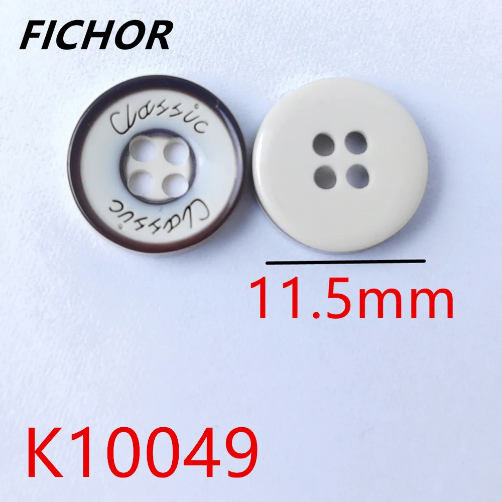 30/50pcs 11.5mm 4 Holes Light Brown Round Resin Buttons Flatback DIY Crafts Children\'s Apparel Clothing Sewing Accessories