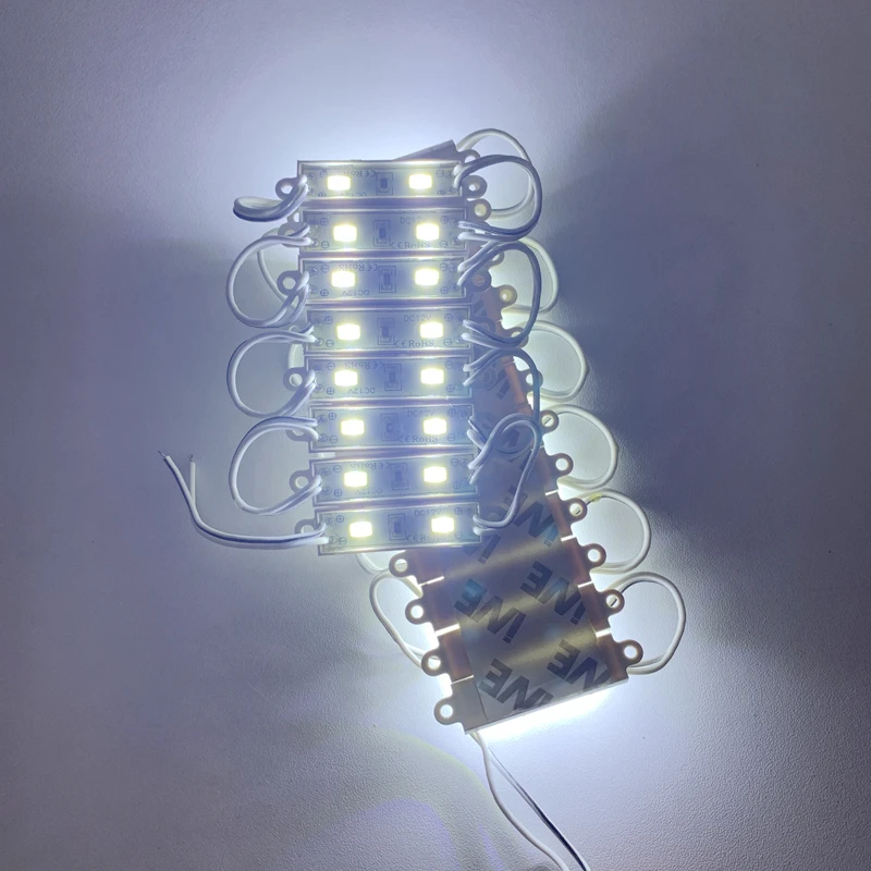 20 Stück 5730 Mini-LED-Modul DC 12 V 2 LED 0,6 W Module wasserdichte Hintergrundbeleuchtung Werbeleuchtung Design heller als 5050 3528