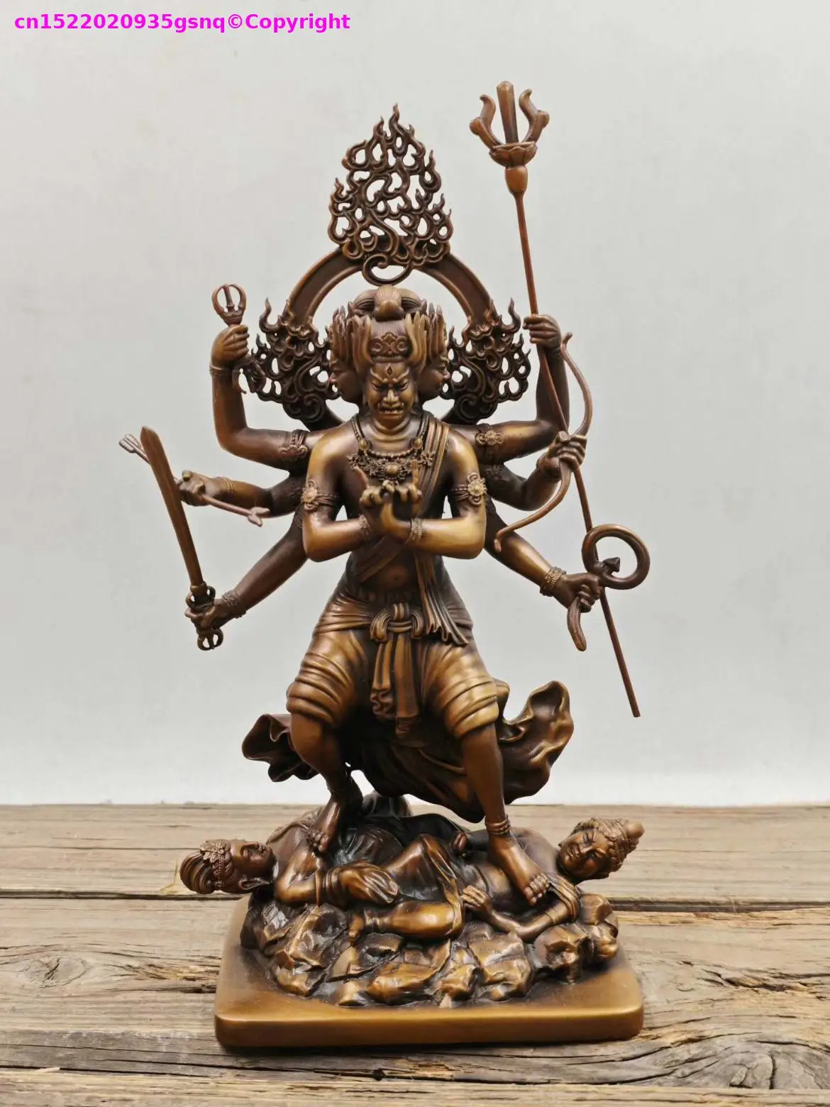 Buddhist supplies Esoteric Buddhism copper Trailokyavijaya Rare Vajrapani XIANG SAN SHI MINGWANG Buddhist offer sacrifices